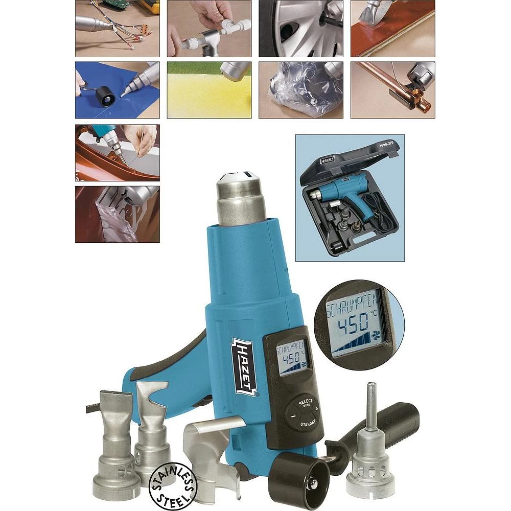 Hazet 1990-2/6 puhalo vrućeg zraka 2000 W 80-650 °C 200-550l/min slika