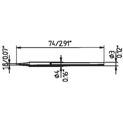 Vrh za lemljenje 212 KD LF Ersa oblika dlijetla veličina vrha 1.8 mm sadržaj 1 kom. slika