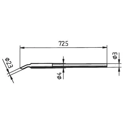 Vrh za lemljenje 212 MS Ersa zakrivljen veličina vrha 2.3 mm sadržaj 1 kom. slika