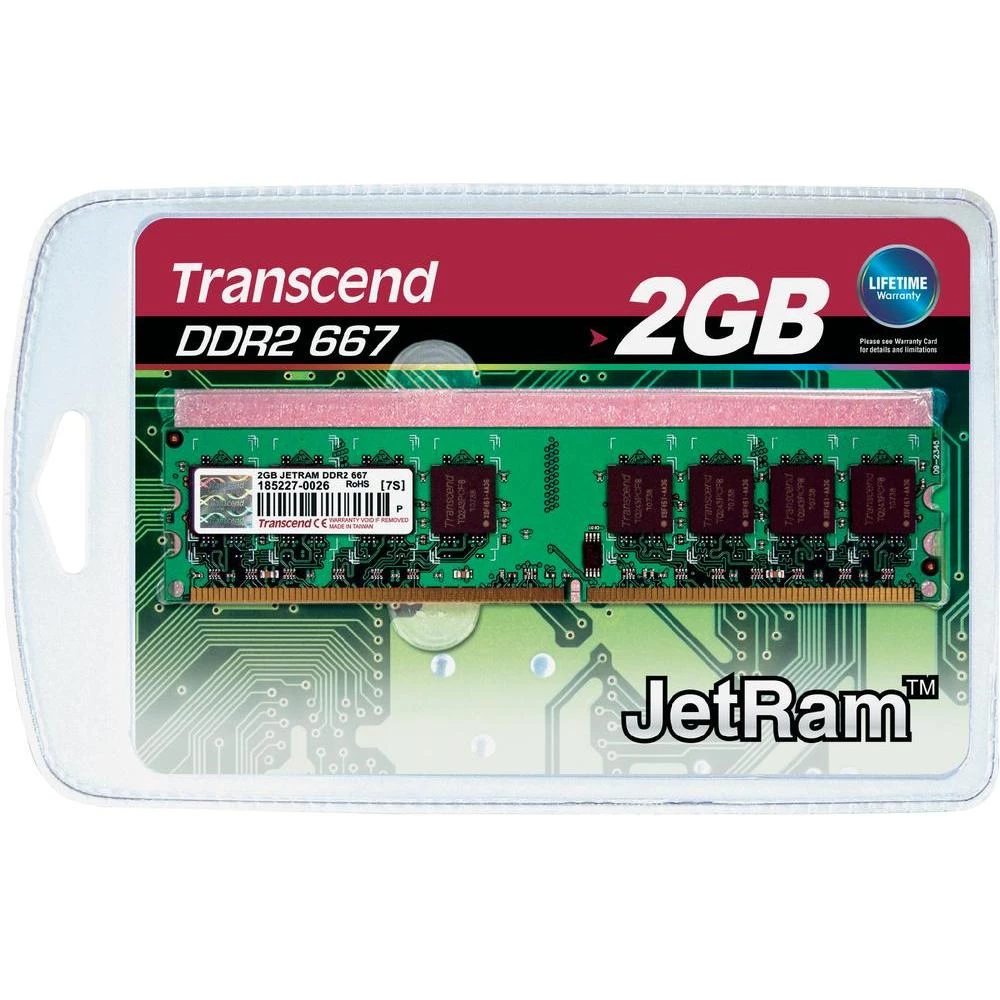Radna memorija za stolna računala Modul Transcend JetRam JM667QLU-2G 2 GB 1 x 2 slika
