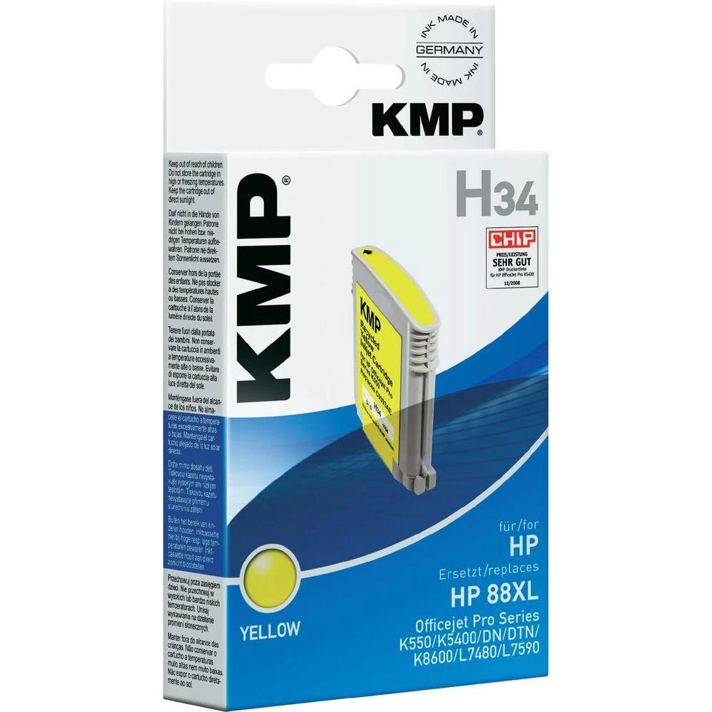 Kompatibilna patrona za printer H34 KMP zamjenjuje HP 88 žuta slika