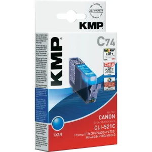 Kompatibilna patrona za printer C74 KMP zamjenjuje Canon CLI-521 cijan slika
