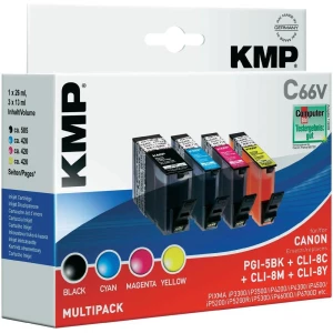 Kompatibilne patrone za printer C66V KMP kombinirano pakiranje zamjenjuje Canon PGI-5, CLI-8 crna, cijan, magenta, žuta slika