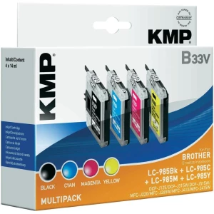 Kompatibilne patrone za printer B33V KMP kombinirano pakiranje zamjenjuje Brother LC-985 crna, cijan, magenta, žuta slika