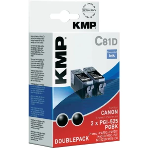Kompatibilne patrone za printer C81D KMP zamjenjuje Canon PGI-525 crna, pakiranje od 2 komada slika