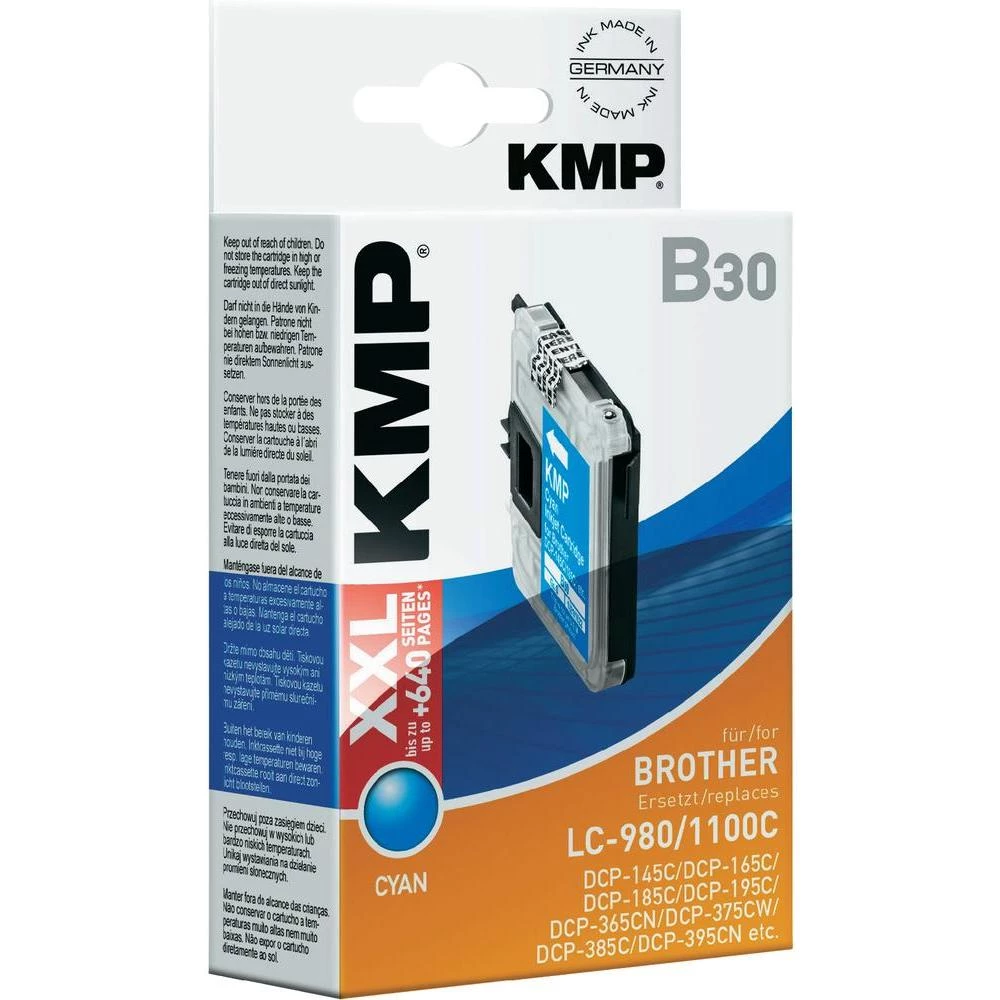Kompatibilna patrona za printer B30 KMP zamjenjuje Brother LC-980, LC-1100 cijan slika