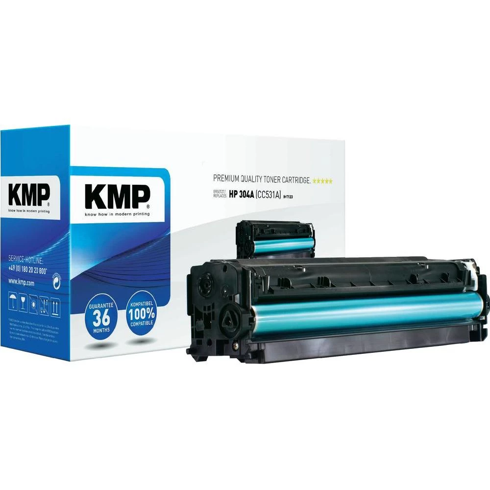 Kompatibilni toner H-T123 KMP zamjenjuje HP 304A cijan kapacitet stranica maks. 2800 stranica slika