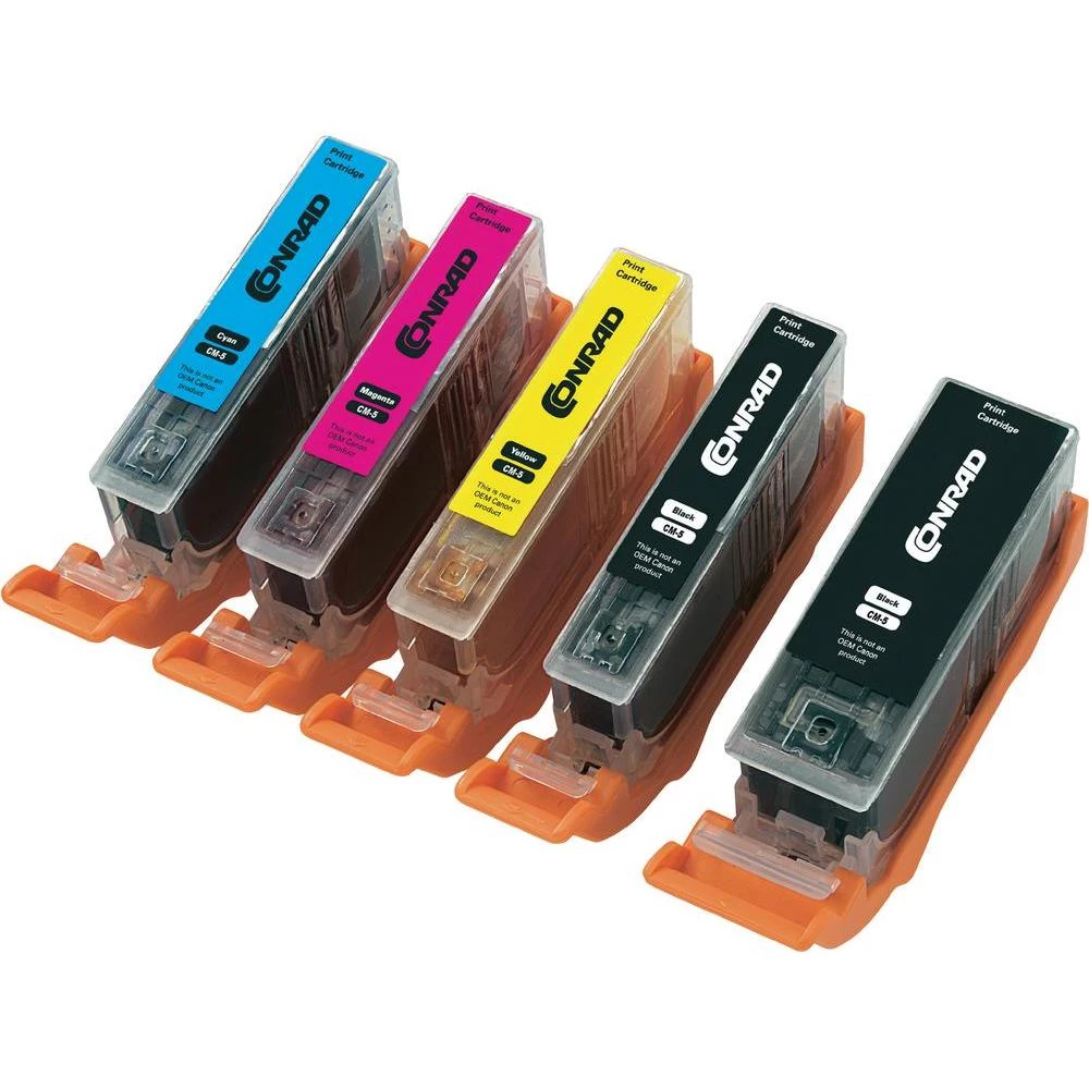 Kompatibilne patrone za printer CM-5 Conrad kombinirano pakiranje zamjenjuje Canon PGI-525, CLI-526 crna, foto crna, cijan, mage slika