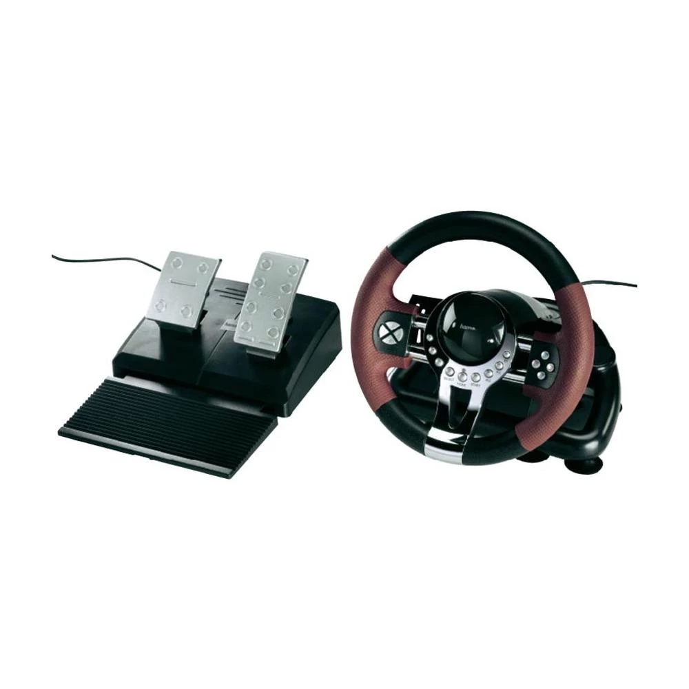 Volan s pedalama Hama Racing Wheel Thunder V5 USB PC, PlayStation® 3 crni, crveni slika