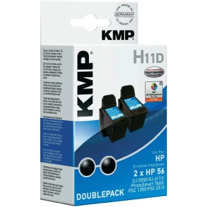 Kompatibilna patrona za printer H11D KMP zamjenjuje HP 56 crna, pakiranje od 2 komada slika