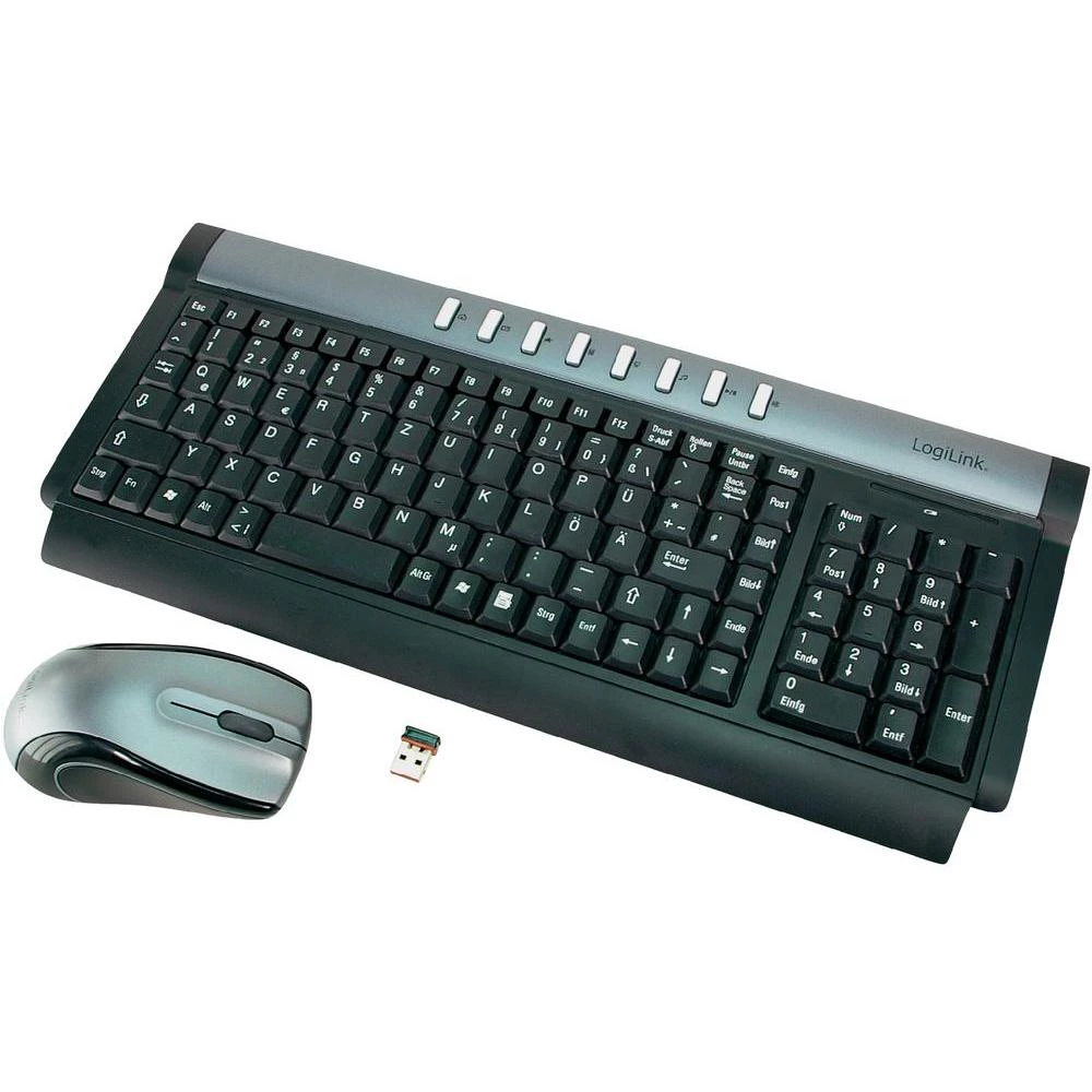 Komplet bežična tipkovnica i miš LogiLink ID0013 crna slika