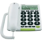 Vrpčasti telefon za starije osobe DORO PHONEEASY 331 ph, optička signalizacija poziva, telefoniranje slobodnih ruku, mat bijel,