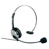 Telefonske slušalice s mikrofonom 2.5 mm utikač, s kablom, Mono Hama 40625 On Ear srebrne, crne