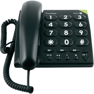 Vrpčasti telefon za starije osobe DORO PHONEEASY 311c, optička signalizacija poz slika