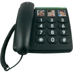 Vrpčasti telefon za starije osobe DORO PHONEEASY 331ph, bez zaslona, crn, 380003
