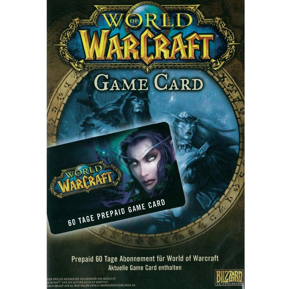 World of Warcraft 60 dana Blizzard Gametime Card USK 0 igra za PC slika