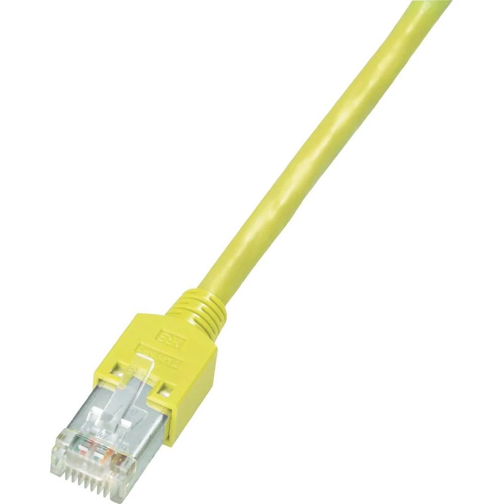 RJ45 mrežni kabel CAT 5e S/UTP [1x RJ45 utikač - 1x RJ45 utikač] 3 m žuti, nezapaljivi, zaštićeni Dätwyler slika