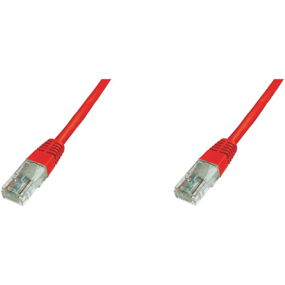 RJ45 mrežni kabel CAT 5e U/UTP [1x RJ45 utikač - 1x RJ45 utikač] 3 m crveni s U slika