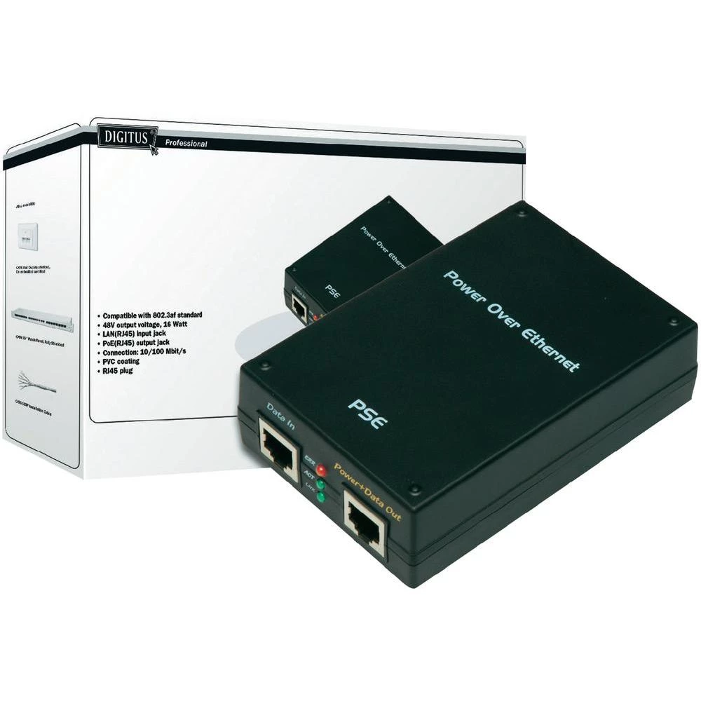 PoE mrežni adapter-injektor DN-95101 Digitus 100 MBit/s IEEE 802.3af slika