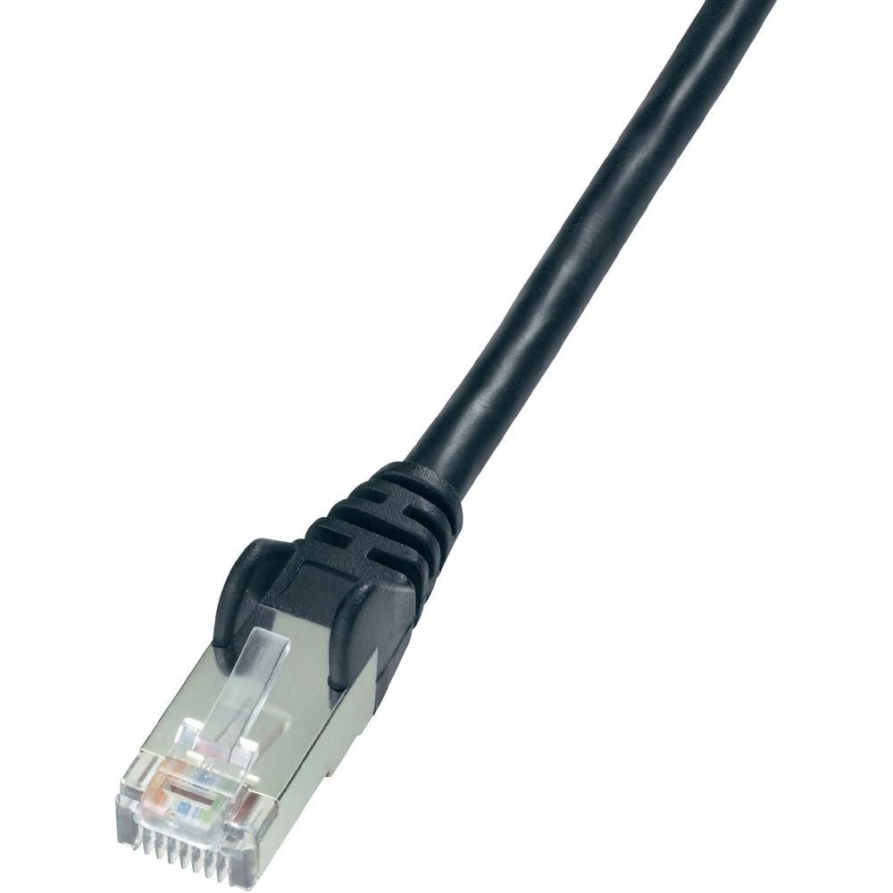 RJ45 mrežni kabel CAT 5e SF/UTP [1x RJ45 utikač - 1x RJ45 utikač] 20 m crni zaš slika