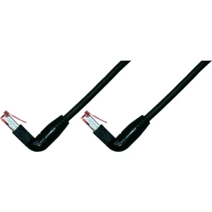 RJ45 mrežni kabel CAT 6A S/FTP [1x RJ45 utikač - 1x RJ45 utikač] 1 m crni nezapaljivi Dätwyler slika