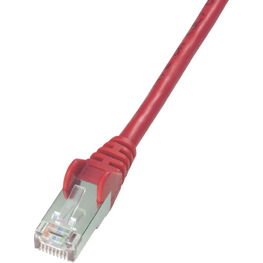 RJ45 mrežni kabel CAT 5e SF/UTP [1x RJ45 utikač - 1x RJ45 utikač] 1 m crveni s slika