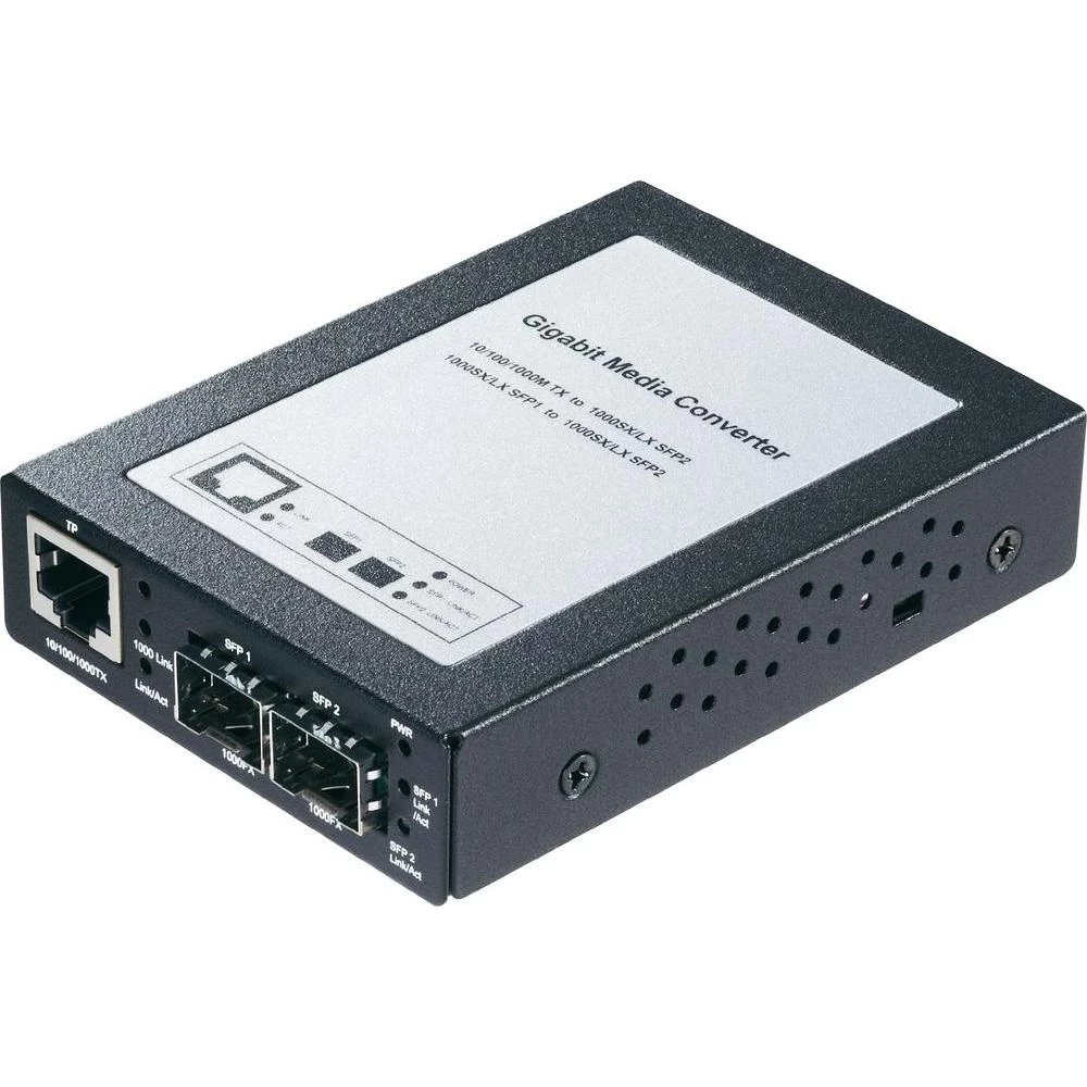Medijski konvertor gigabitni eternetski Conrad 2-portni SFP 1000 MBit/s slika