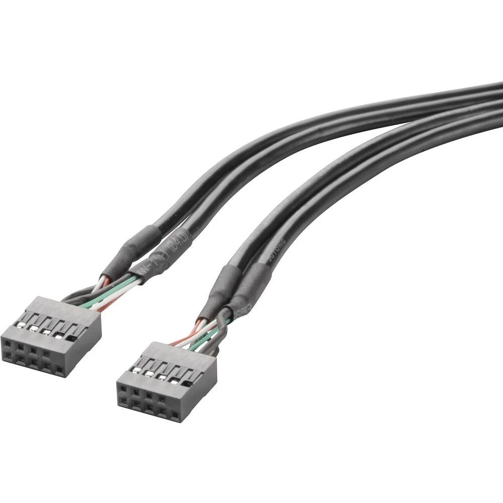USB 2.0 priključni kabel [1x USB 2.0 utikač unutarnji 10pol. - 1x USB 2.0 utikač slika