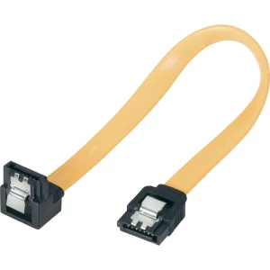 SATA II (300) kabel tipa L 20 cm žuti s kratkim utikačem 1x kutni Bulk slika