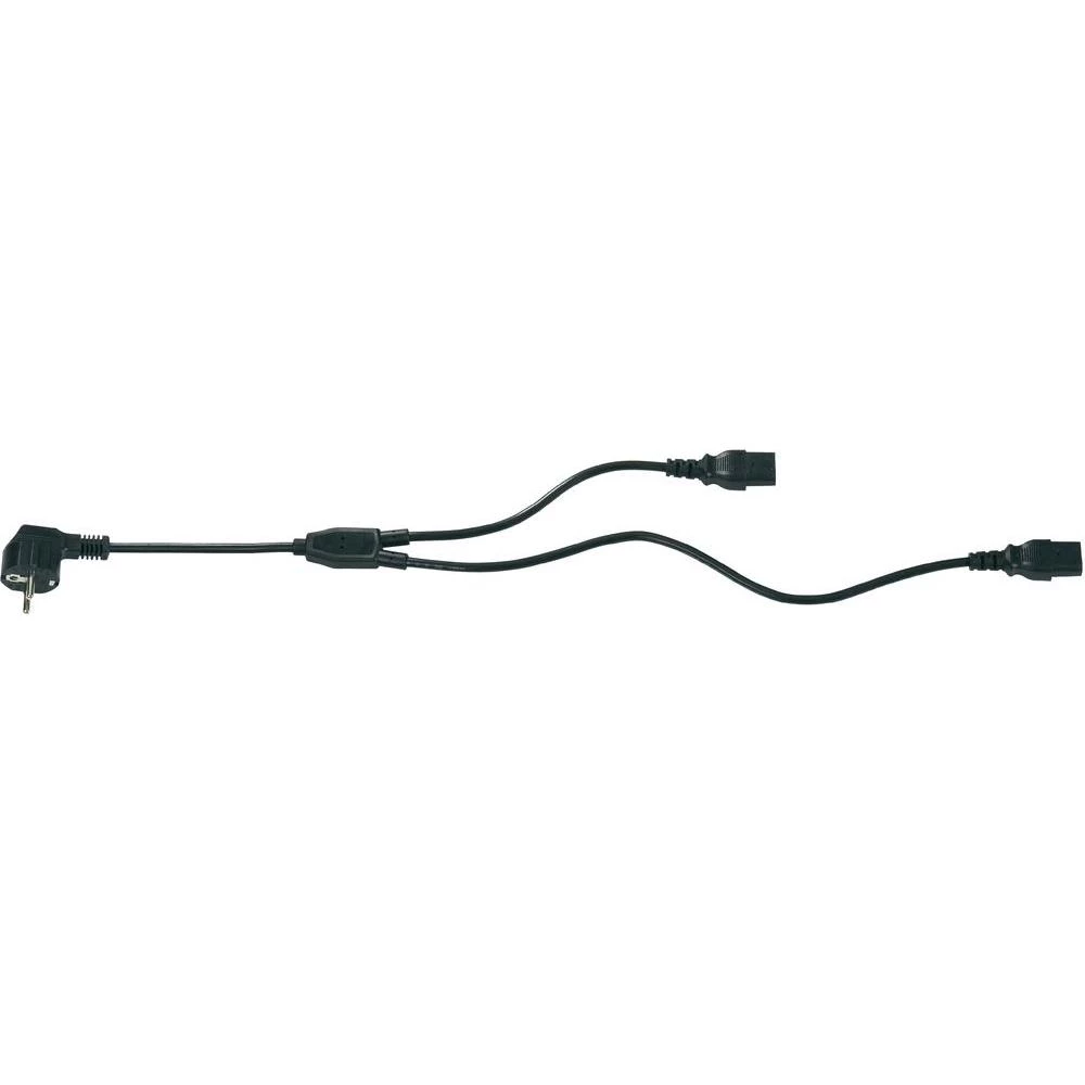 Strujni Y-kabel [2x utikač za hladne uređaje C14 - 1x zaštitni utikač] 1.20 m cr slika