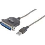USB 1.1 priključni kabel [1x USB 1.1 utikač A - 1x Centronics utikač] 1.80 m sivi Manhattan
