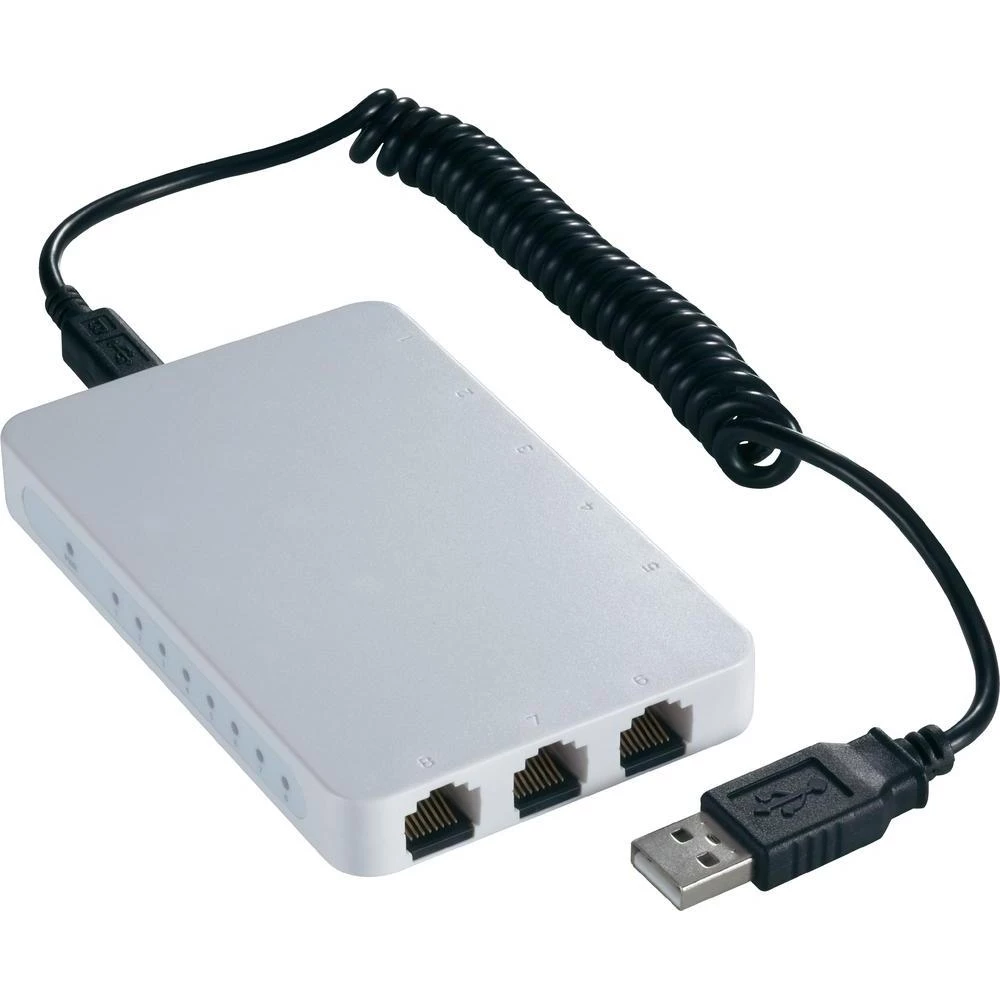 Mrežni Switch uređaj RJ45 Conrad super tanki s USB napajanjem 8-portni 100 MBit/s slika