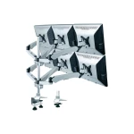 Xergo Flex šesterostruki stalak za ekrane, montaža na stol tehnikom plinskog tla