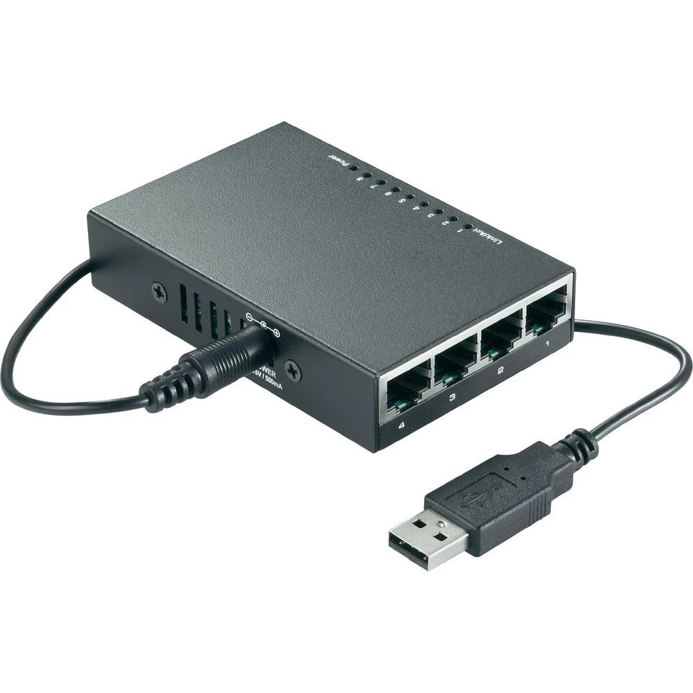 Mrežni Switch uređaj RJ45 Conrad mini s USB napajanjem 8-portni 100 MBit/s slika