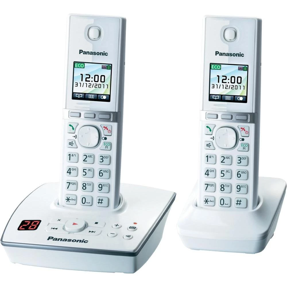 Analogni bežični telefon KX-TG8062 Duo Panasonic automarska sekretarica, priklj slika