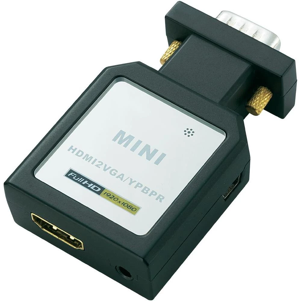 HDMI/VGA pretvornik SpeaKa Professional [1x HDMI-utičnica  1x VGA-utikač, JACK-utičnica 3.5mm, Toslink-utičnica (ODT)] crn, 1 slika