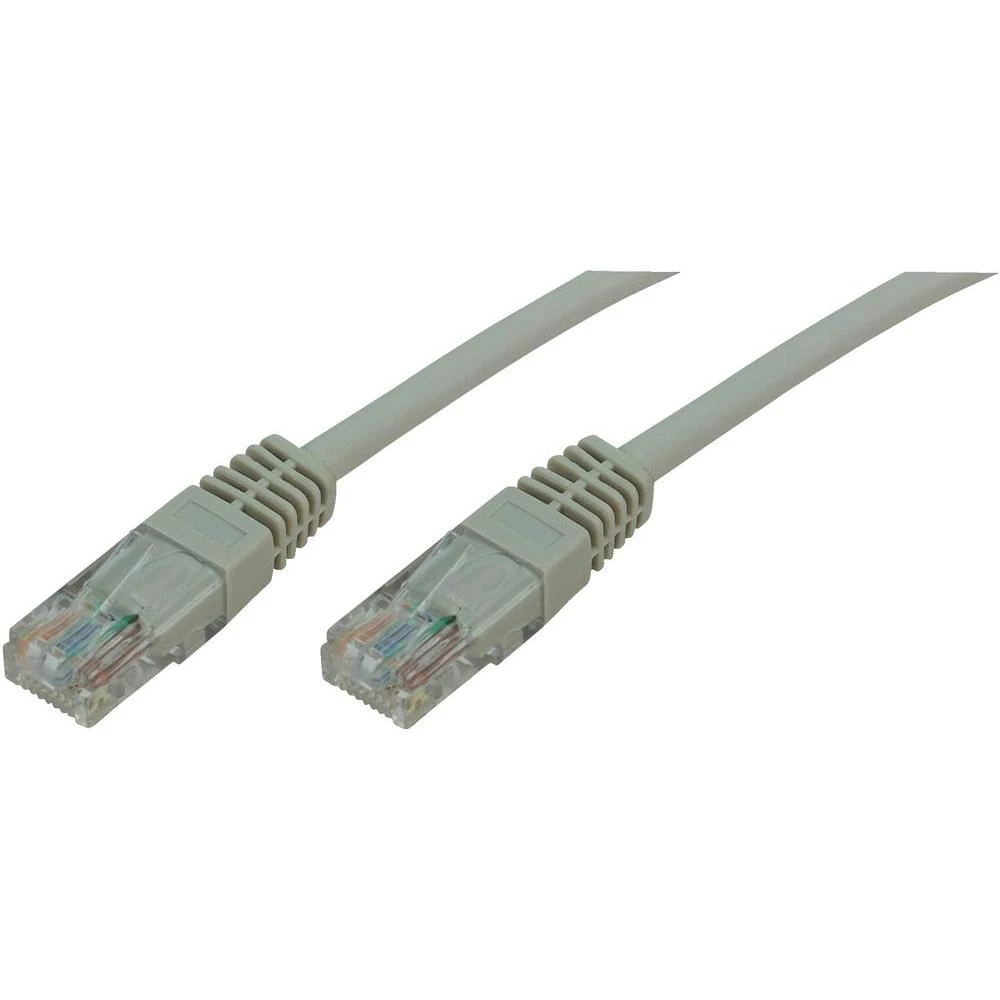 RJ45 mrežni kabel CAT 5e U/UTP [1x RJ45 utikač - 1x RJ45 utikač] 0.50 m sivi za slika