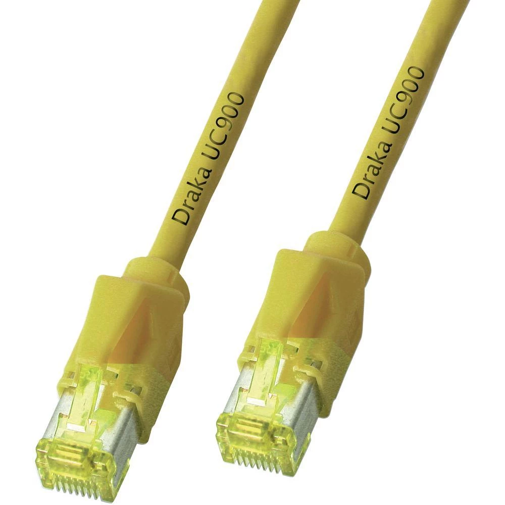 RJ45 mrežni kabel CAT 6A S/FTP [1x RJ45 utikač - 1x RJ45 utikač] žuti nezapaljiv slika