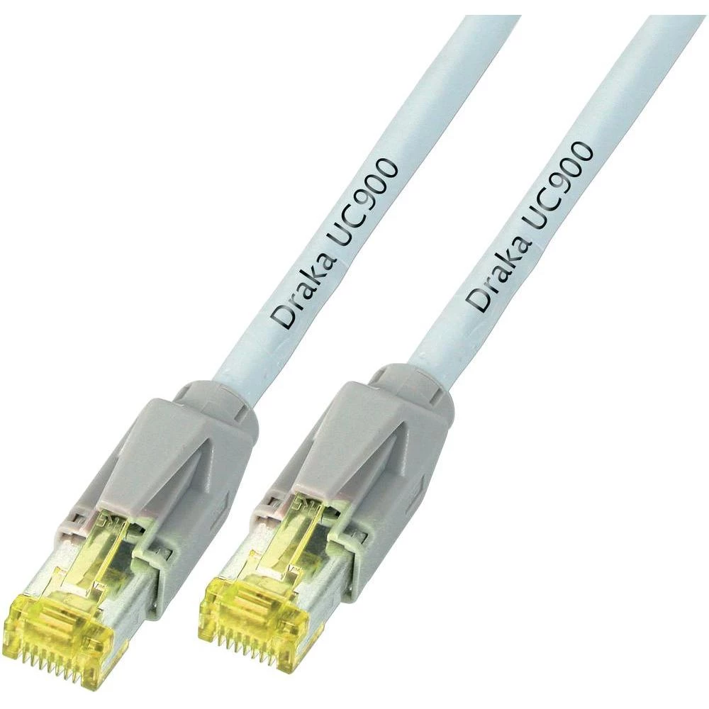 RJ45 mrežni kabel CAT 6A S/FTP [1x RJ45 utikač - 1x RJ45 utikač] sivi nezapaljiv slika