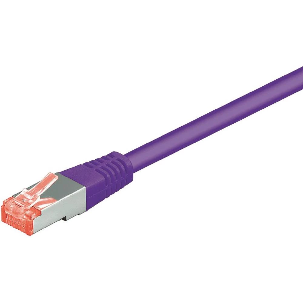RJ45 mrežni kabel CAT 6 S/FTP [1x RJ45 utikač - 1x RJ45 utikač] 15 m ljubičasti slika