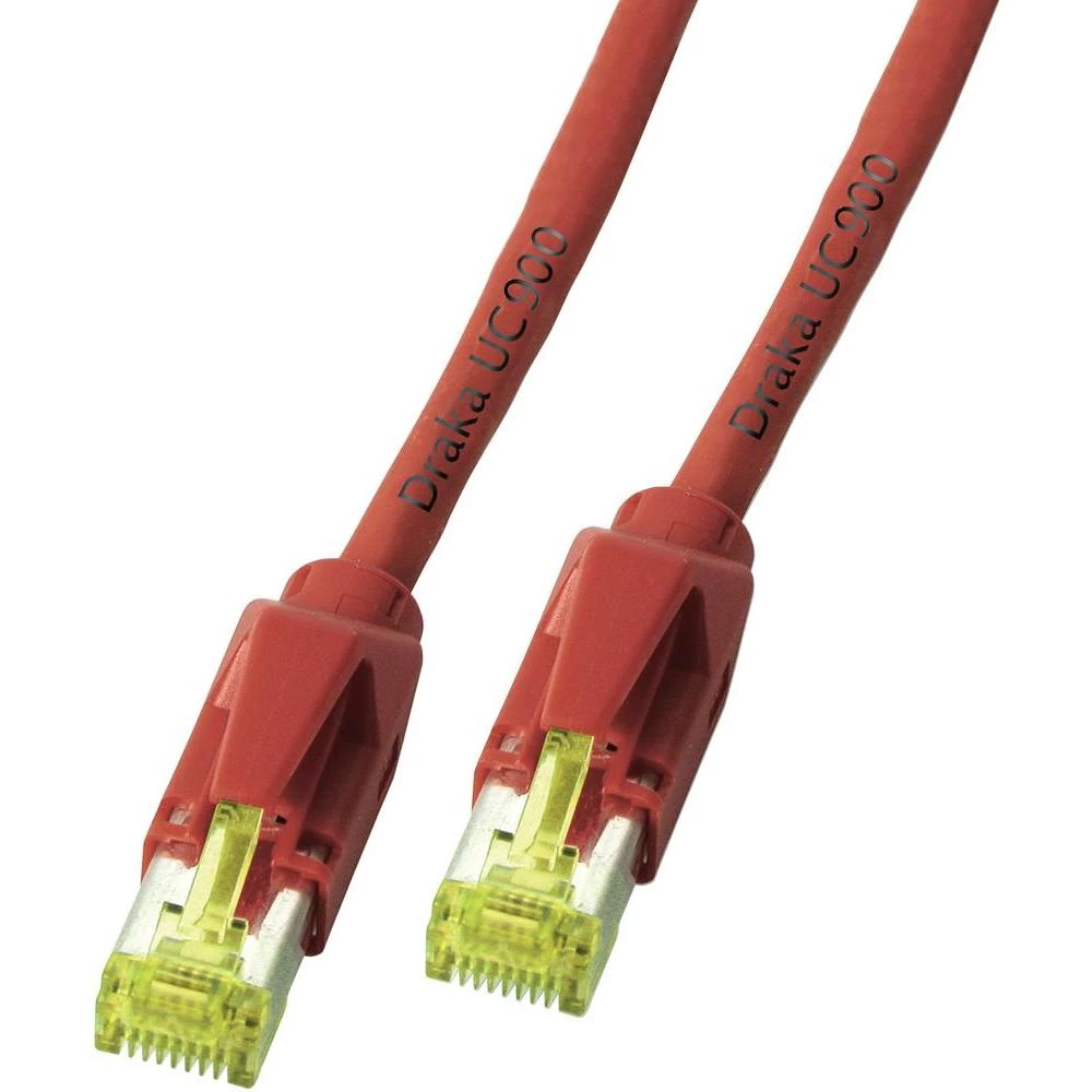 RJ45 mrežni kabel CAT 6A S/FTP [1x RJ45 utikač - 1x RJ45 utikač] crveni nezapalj slika