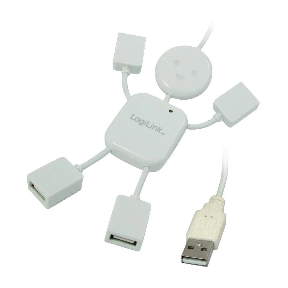 4-portni USB 2.0 hub LogiLink bijeli slika