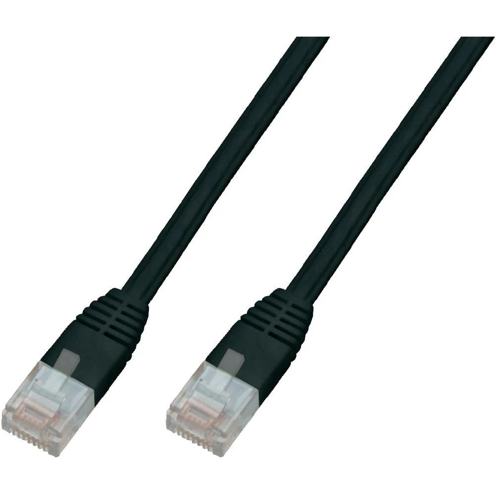 RJ45 mrežni kabel CAT 5e U/UTP [1x RJ45 utikač - 1x RJ45 utikač] 5 m crni s UL c slika