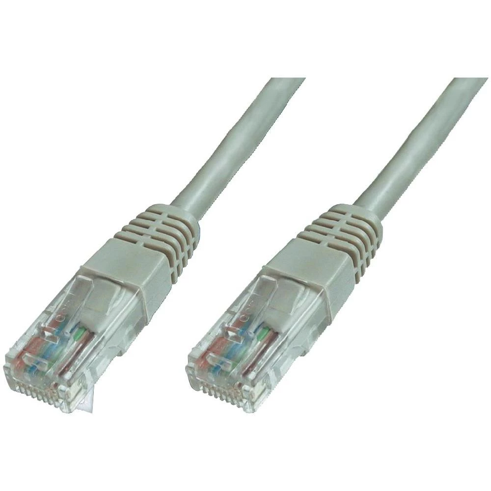 RJ45 mrežni kabel CAT 6 U/UTP [1x utikač - 1x utikač] 5 m sivi s UL certifikatom slika