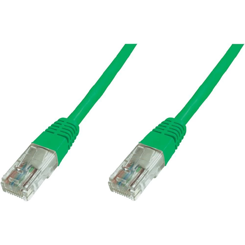 RJ45 mrežni kabel CAT 6 U/UTP [1x RJ45 utikač - 1x RJ45 utikač] 1 m zeleni s UL slika