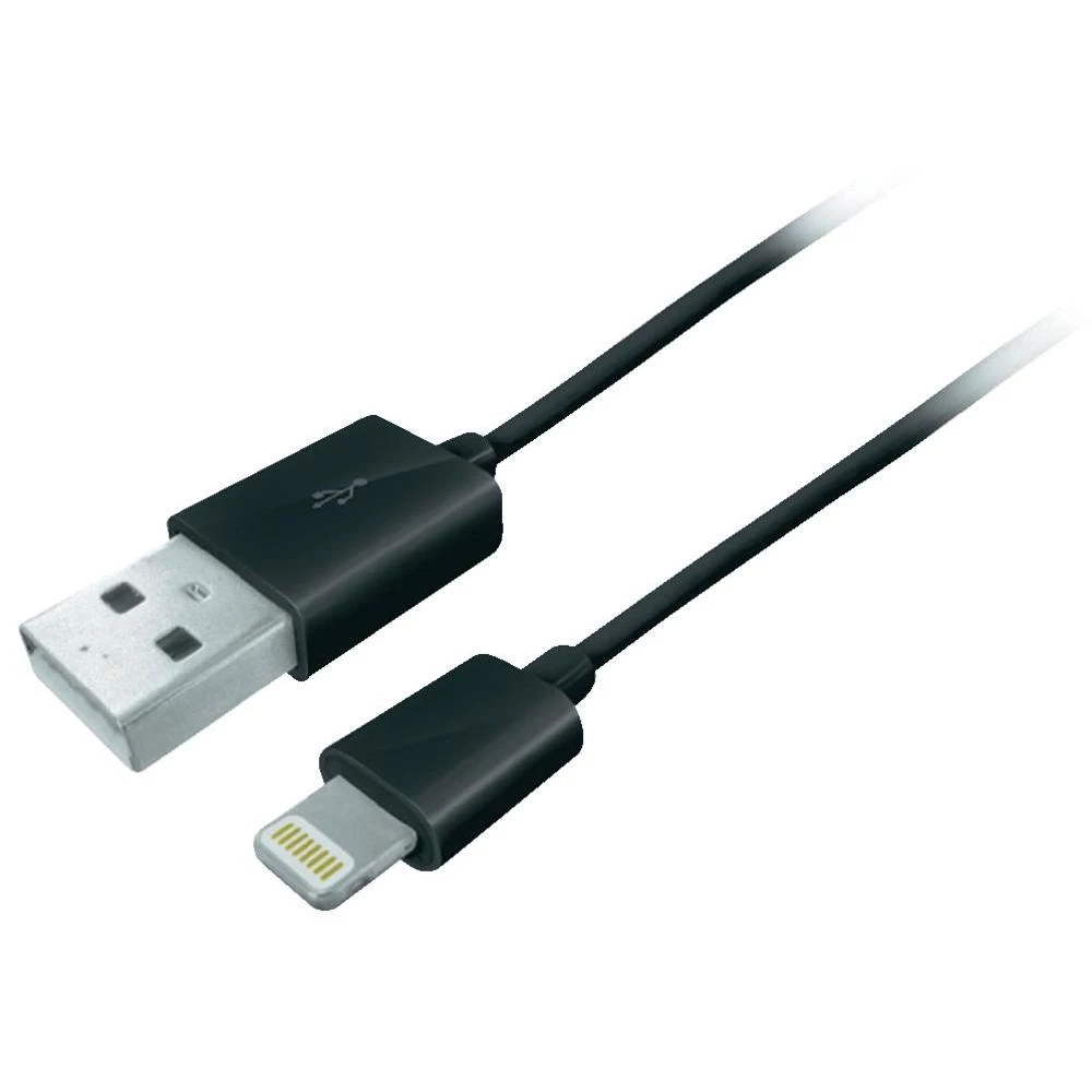 Kabel za napajanje/podatkovni Trust za iPad/iPhone/iPod [1x DOCK-utikač Lightning - 1x USB 2.0 utikač A] 2m, crn slika