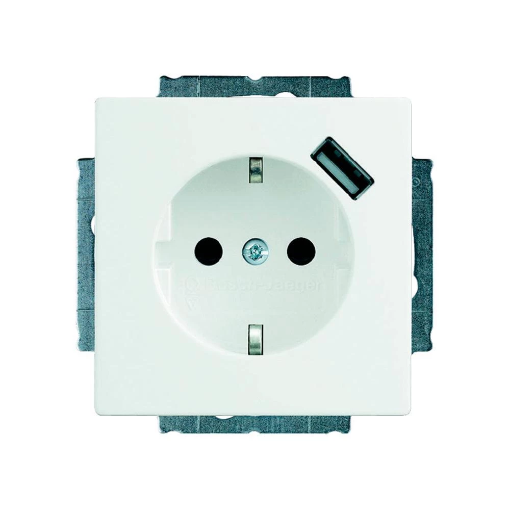 Busch-Jaeger ugradni dio šuko utičnica, USB-Steckdose Solo, Future Linear, Axcent bijela 20 EUCBUSB-84 slika