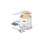 Fondue friteza 840 W s ručnim podešavanjem temperature Bomann FFR 1290 bijela, Grau 612900