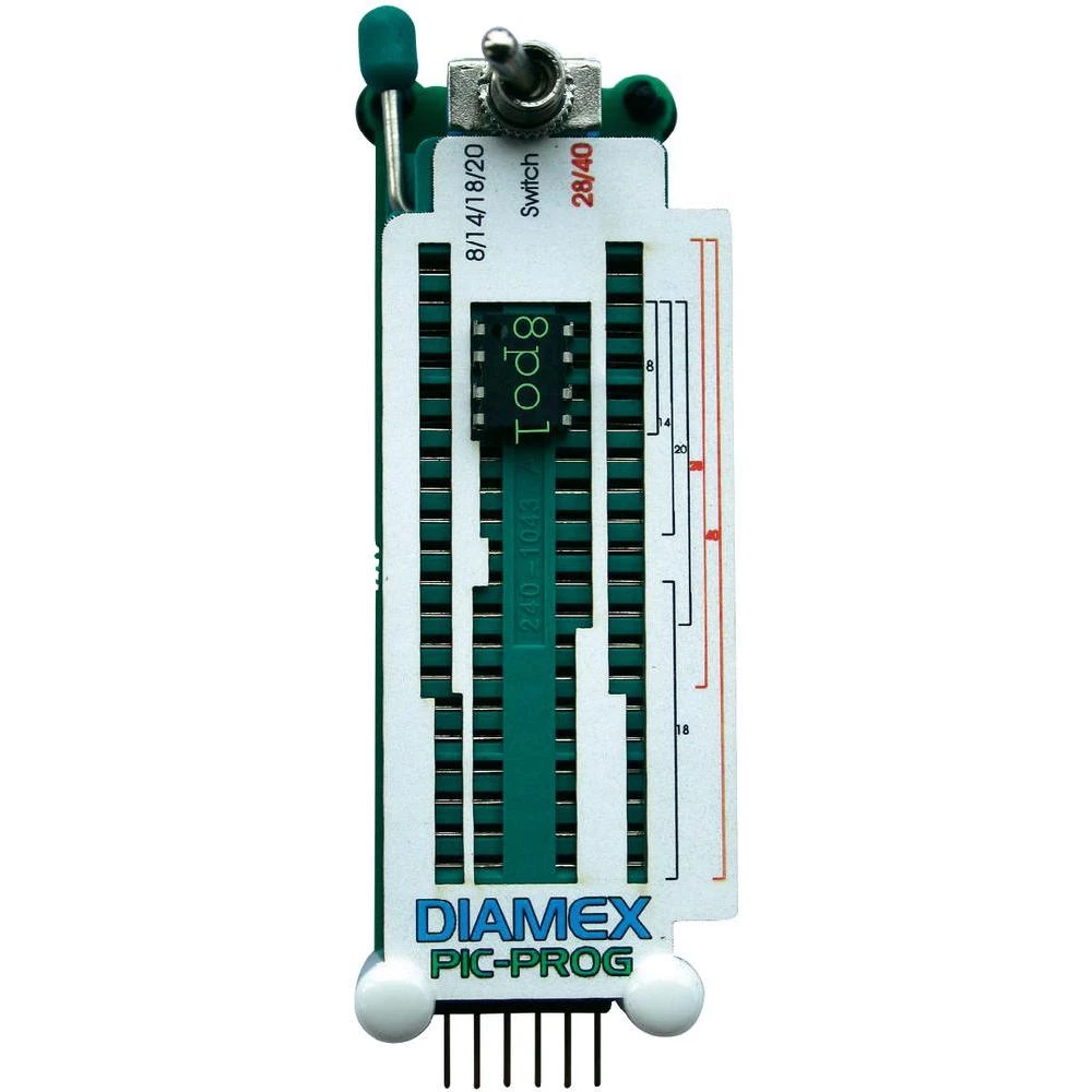 Modul sa zaokretnom polugom i40-polnim ZIF utorom za Diamex PIC Prog i PicKit2. slika