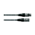 Mikrofonski kabel Cordial, 1 m, REAN ženski/muški XLR-konektor, črne barve